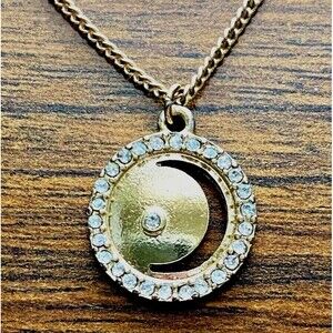 American Eagle Crescent Moon & Star Pendant Necklace Beach Celestial Boho